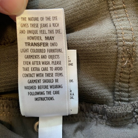 NWT Reitmans Corduroy Plus Sz 38 Super High Rise Straight Leg Olive Pants - Picture 11 of 12